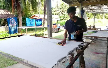 Aula de pintura Lanta Batik de meio dia