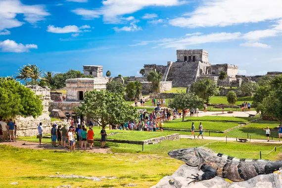 Antigas ruínas maias em Tulum, México
